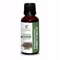 Ambrette Seed Oil (Abelmoschus Moschatus) Essential Oil 100% Pure Natural Undiluted Uncut Therapeutic Grade Oil 33.81 Fl.OZ