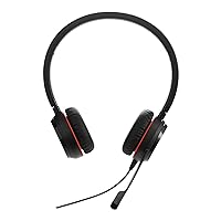 Jabra Evolve 30 II Wired Headset, Stereo, MS-Optimized – Telephone Headset with Superior Sound for Calls and Music – 3.5mm Jack/USB Connection – Pro Headset with All-Day Comfort