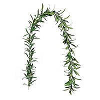 73 Inch Artificial Olive Leaf Vines Olive Branch Greenery Garland for Front Door Wedding Wall Home Decor