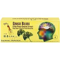 Ginkgo Biloba & Red Panax Ginseng Extract, 0.34 fl. oz. Each – Ginkgo Biloba Supplement – Chinese Red Panax Ginseng Extract – Supports Overall Well-Being - 2 Pack - 60 Bottles