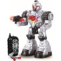 Play22 Remote Control Robot Toy - Robots for Kids Superb Fun Toy - Toy Robot Shoots Missiles Walks Talks & Dances with Flashing Lights 10 Functions - Best RC Robot Gift for Boys and Girls -Original