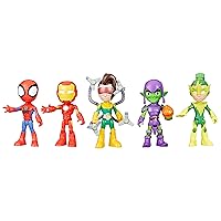 Spidey and his Amazing Friends Marvel, Friends & Foes Pack, 5 Action Figures, 4-Inch, Preschool Super Hero Toys for Kids Ages 3 and Up (Amazon Exclusive)