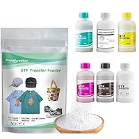 DTF Ink 1500 ml and Powder Set 6 x 250ml Ink CMYKW+Protection Fluid 500 g DTF Powder for A3 A4 l1800 L805 DTF Printer Machine Direct to Transfer Supply Kits