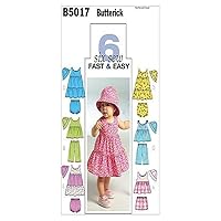 BUTTERICK PATTERNS B5017 Infants' Top, Dress, Panties, Shorts, Pants and Hat
