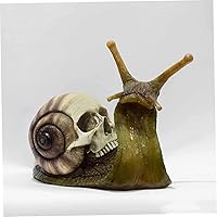 Naisicore Garden Snail Statue, Snail Statue, Resin Skull Shell Snail Figurine, Garden Landscape Decorative Sculpture, Outdoor Gothic Fairy Ornament for Garden Outdoor Fish Tank Decoration, Snails On
