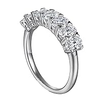 925 Silver Rings for Women Engagement Rings for Women Heart Prong with Oval Cubic Zirconia Women Ring Jewelry Size 5-10
