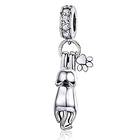 925 Sterling Silver High-Heeled Shoes Dangle Charms Clear CZ Charms Fit Snake Chain Bracelet and Necklace