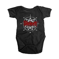 Slipknot Kids Baby Grow: Star Logo (Back Print) - 12-18 Months - Black