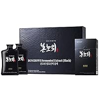 BONCHOWI] Fermented Extract (Black), Mushroom Beverages, 20ml(0.67oz), 30Pack, Cordyceps 19%, Chemical Free, Korea, melatonin, Supplement, take 1 Packet Daily