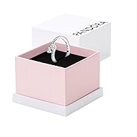 Pandora Two Sparkling Hearts Ring - The Ultimate Symbol of Love - Sterling Silver Ring for Women - Sterling Silver with Clear Cubic Zirconia - With Gift Box