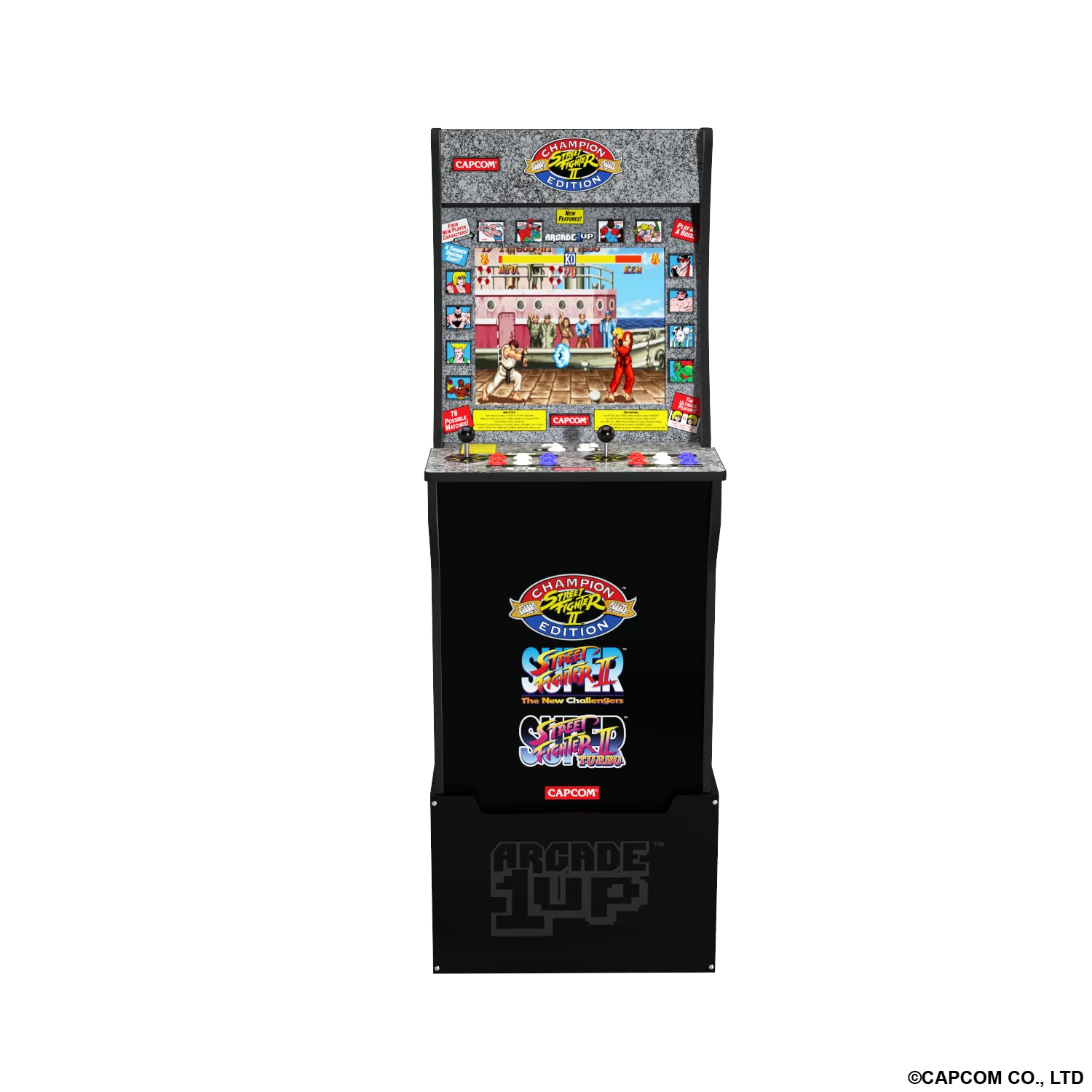 ARCADE1UP Street Fighter 2 - Classic 3-in-1 Home Arcade Cabinet with Licensed Riser