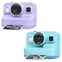 Upgraded Printing Camera Purple and Blue Kit