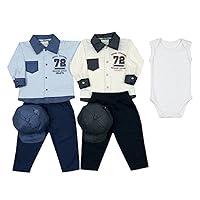 Paraiso Baby Boy Set Baby (4pcs: Body, Vest, Shirt, Pants) Creme