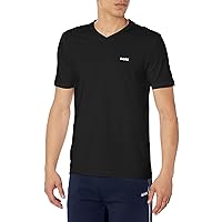 BOSS Men's Small Logo Cotton Vneck Short Sleeve Tshirt