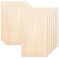 20 Pcs Wood Sheets,Unfinished Balsa Wood Sheets for Crafts DIY Wood Sheets Thin Wood Sheets for Wooden DIY Ornaments,Scrabble Tiles,House Aircraft Ship Boat,School Projects(150x100x2mm)