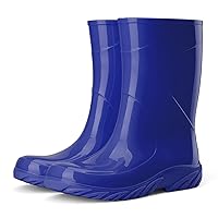 HISEA Kid's Rain Boots for Girls Boys Seamless Waterproof Rubber Rain Shoes for Toddler Little & Big Kid