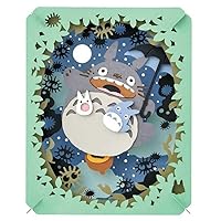 Ensky - My Neighbor Totoro - Totoro Illuminated by The Moon, Paper Theater (PT-048N) - Official Studio Ghibli Merchandise