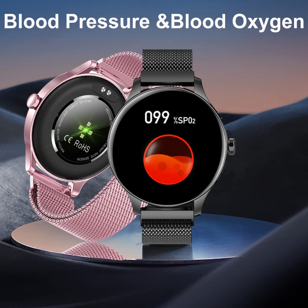 Smart Watch NY20 – Pink, Women Fashion Fitness Sport Smart Watch Pink. 360X360 HD Screen with IP68 Waterproof and Shows Heart Rate. (Shelf Stock Number) #2