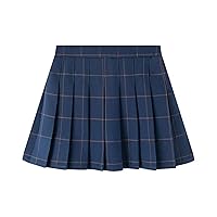 Kids Girls High Waist Plaid Pleated Skirts Students Girls School Tennis Uniform Skort Casual Wear