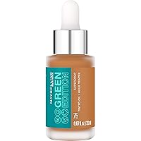 Maybelline Green Edition Superdrop Tinted Oil Base Makeup, Adjustable Natural Coverage Foundation Formulated With Jojoba & Marula Oil, 75, 1 Count