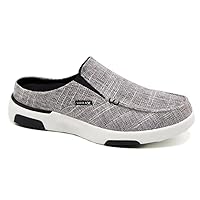 Mens Comfortable Slip On Loafers with Arch Support, Casual Orthopedic Walking Shoes for Plantar Fasciitis Relief, Soft Canvas Slippers Easy Slip On Off