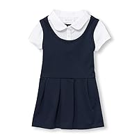 The Children's Place Baby Girls' and Toddler Short Sleeve Ponte Knit 2 in 1 Dress