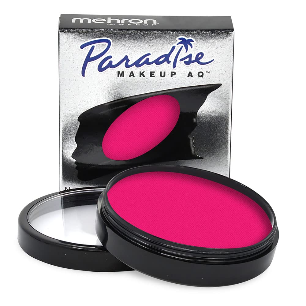 Mehron Makeup Paradise Makeup AQ Face & Body Paint (1.4 oz) (Intergalactic – Neon Pink/Coral UV)