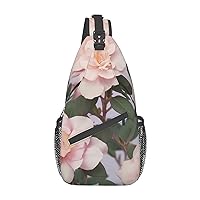 dusky rose Cross Chest Bag Diagonally Crossbody Shoulder Bag Travel Backpack Sling Bag for Women Men