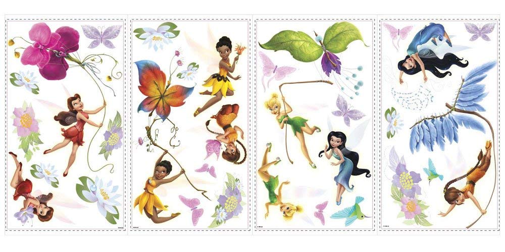 RoomMates RMK1493SCS Disney Fairies Peel and Stick Wall Decals