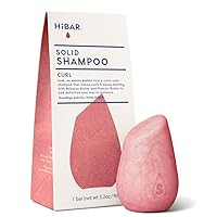 HIBAR Curl Shampoo Bar – Formulated For Curly Hair - Enhances Curl Retention - Increase Curl Hold And Definition - Strengthens And Nourishes Curls