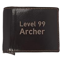 Level 99 Archer - Soft Cowhide Genuine Engraved Bifold Leather Wallet