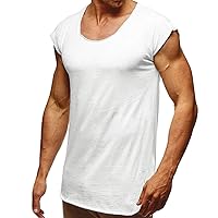 Mens Short Sleeve Shirts Solid Casual Muscle Gym Bodybuilding T-Shirts Athletic Outdoor Moisture Wicking Tops