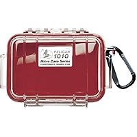 Pelican 1010 Micro Case (Red/Clear) (1010-028-100)