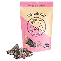 Winnie Lou Organic Dog Treats, Bison Liver Bites Jerky Human Grade Dog Treats for All Sized Breeds, All Natural Dog Treats with No-Added Sugar, Glycerin & Preservatives, Made in USA, 2.5 Oz (71g)