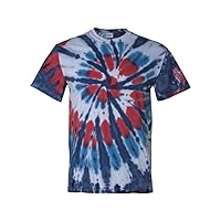 Adult Multi-Color Cut-Spiral Tie-Dyed T-Shirt