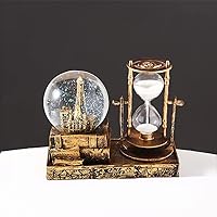 Creative Retro Glass Crystal Ball Hourglass Timer Home Living Room Desktop Wine Cabinet Decoration Ornaments Birthday Gifts (Color : B1)