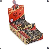 1 Box - Smoking Black Deluxe Medium Size 1 1/4 Rolling Paper = 1250 Papers