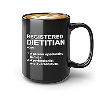 Dietitian Coffee Mug 15oz Black -Specializing in Diets - Gift For Registered Women Dietitian Nutrition Foody Degree