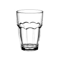 Bormioli Rocco Rock Bar 16.25 oz. Stackable Cooler Glass for Cold Drinks, Juices, and Cocktails, 6 Count (Pack of 1), Clear