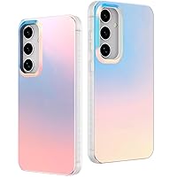 LONLI Hue - for Samsung Galaxy S24 Case - Holographic Iridescent - Shockproof Cover with Color Changing Effect | Cute and Unique for Women and Girls (2024)