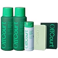 OffCourt - Fig Leaves + White Musk Performance Body Spray (2pack), Exfoliating Body Soap and Facial Moisturizer Bundle