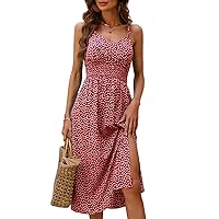 Dresses for Women - Ditsy Floral Print Split Thigh Cami Dress
