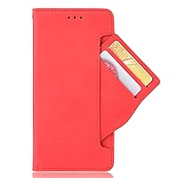 Compatible with Oppo A9 2020 Case Leather Back Cover Phone Protective Shell Protection Wallet Card Business Style with Stand Function Wake Up Protective case (Red)