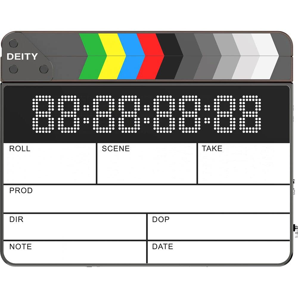Deity Microphones TC-SL1 Bluetooth Timecode Smart Clapper Slate with Color Clapper Sticks