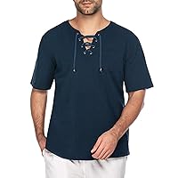 Mens T-Shirts,Fashion Plus Size Loose Casual Summer Short Sleeve T-Shirt Collar Tie Shirt Tee Top Blouse 2024