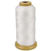 656 Feet Twisted Nylon Line Twine String Cord for Gardening Marking DIY Projects Crafting Masonry (White, 1mm-656 feet)