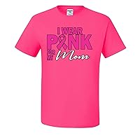 I Wear Pink for My Mom Survivor Breast Cancer Awareness Mens T-Shirts