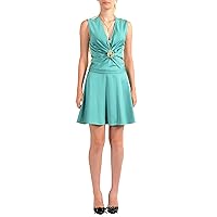 Just Cavalli Women's Two Tone Sleeveless Fit & Flare Dress US S IT 40 Multi-Color
