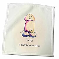 3dRose Cute Image of a Penis with Typography. - Towels (twl-334163-3)