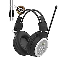 AM FM Radio Headphones, Personal Portable Radio Headset am/fm Digital with Best Reception for Jogging, Mowing, Cycling, Meeting, Powered by 2 AA Batteries (Not Included)……